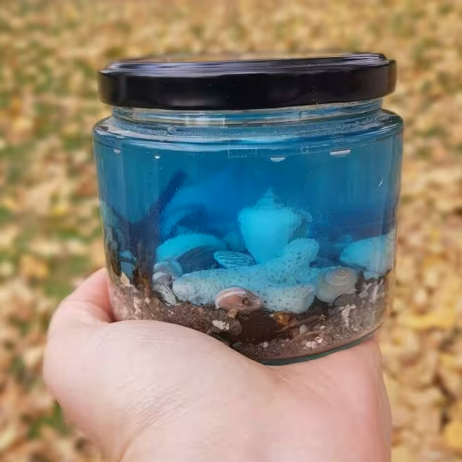 شمع مدل دریا پارافین شفاف