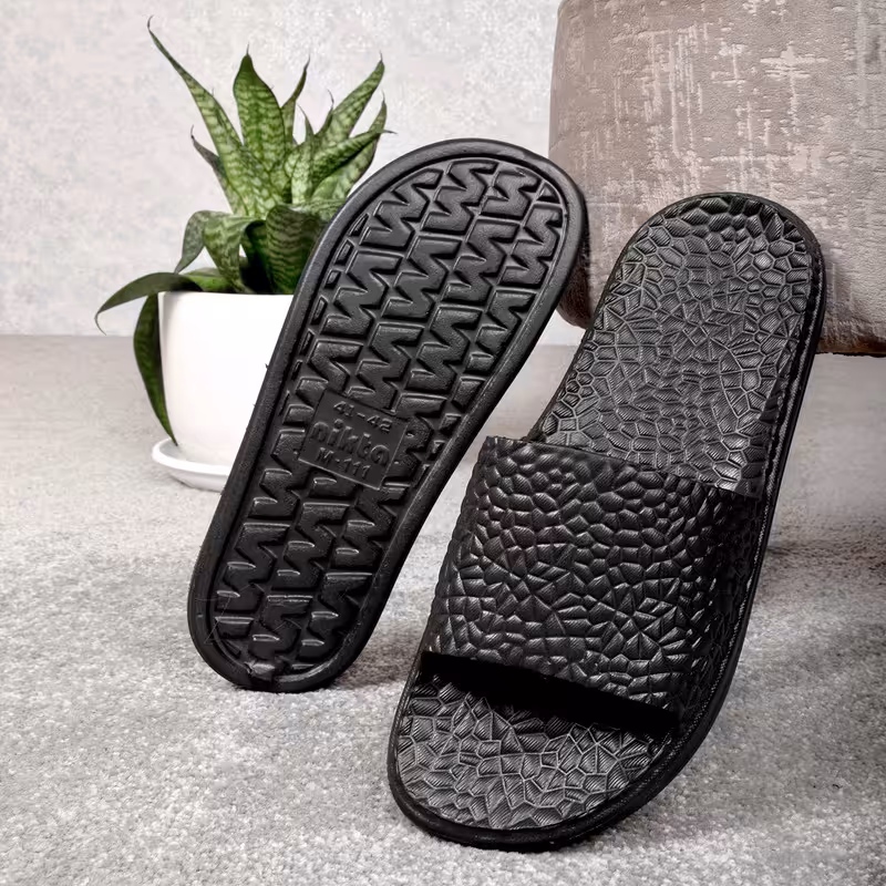  دمپایی مردانه نیکتا حمام کد 107911 رنگ مشکی سایز 41 تا 44