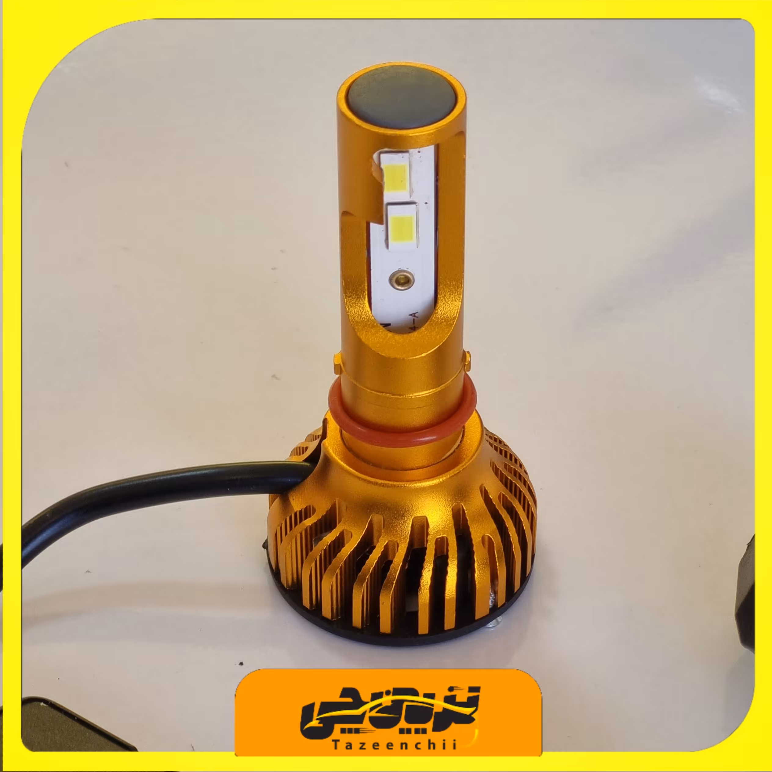 جفت لامپ هدلایت خودرو cspدار مدل d65 نور لیمویی و سفید پایه h4 شرکت mzm با ارسال رایگان