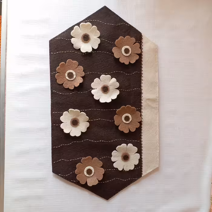 رومیزی رانرشکوفه نمدی