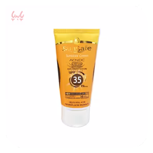 کرم ضدآفتاب فاقد چربی +SFP35 سان سیف بژ متوسط