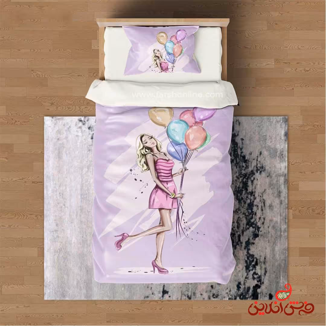 روتختی طرح دختر و بادکنک  کد 3028