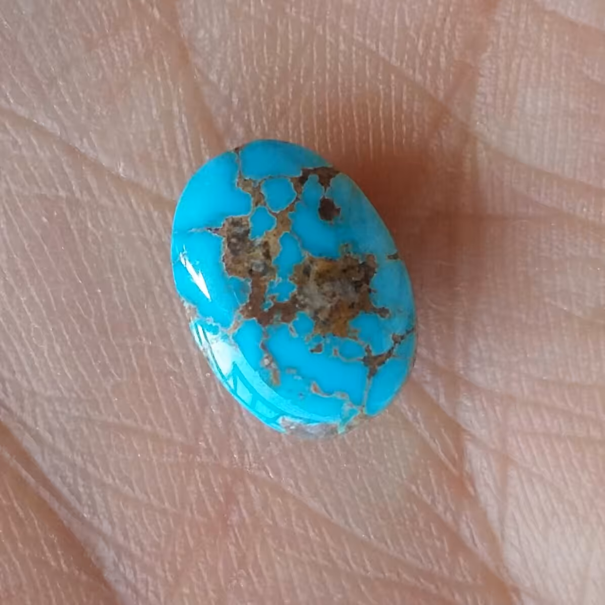 نگین فیروزه آبی شجری بی نظیر خوش رنگ و بسیار فاخر بدون بهسازی
کاملا طبیعی تک