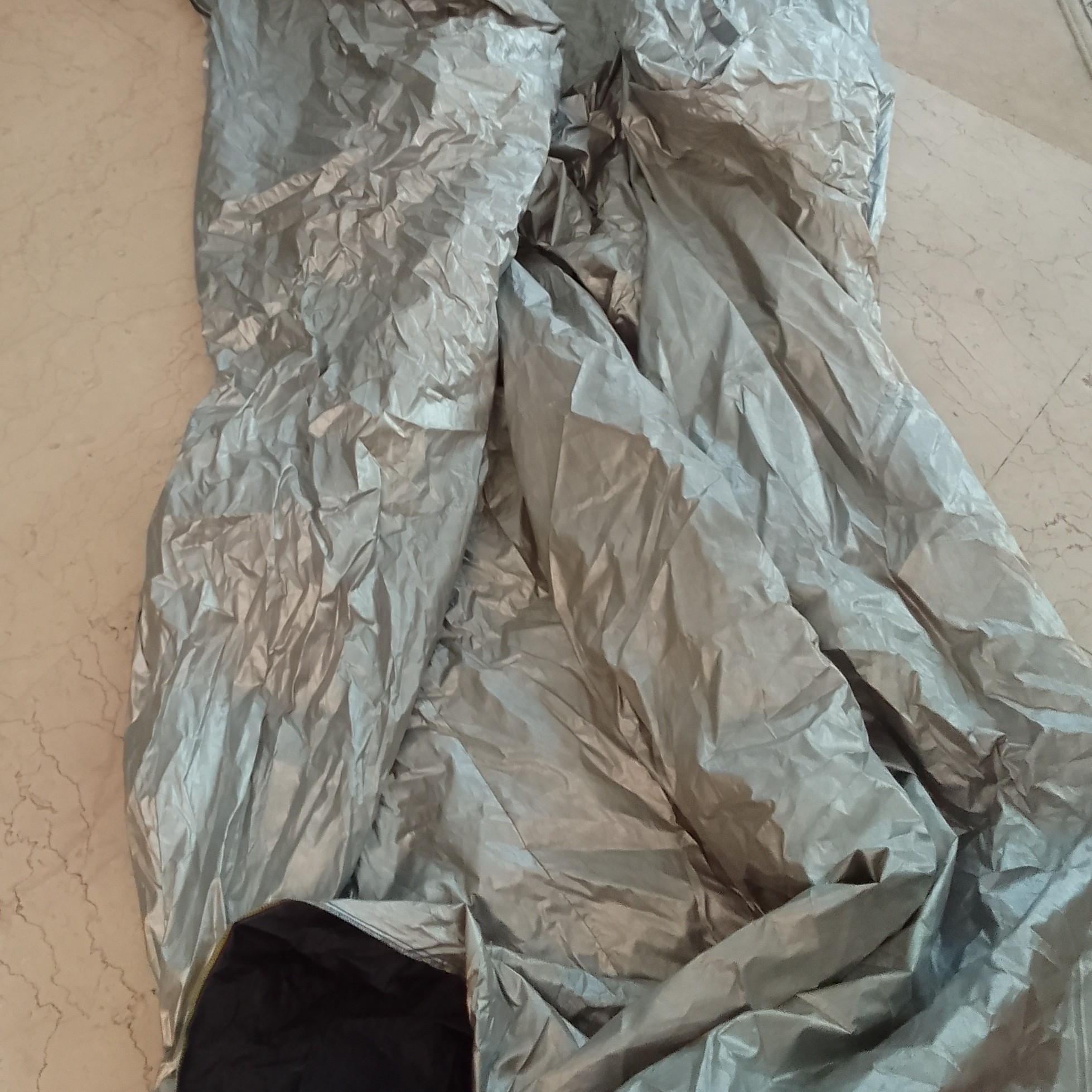 چادر ماشین محافظ روکش خودرو نقره ای شمعی سبک سایز بزرگ لارج large l چهار فصل ضد آب ضد خش طوسی توسی