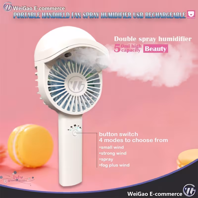 دستگاه بخور و رطوبت ساز سرد مدل فن دارhumidifier پنکه دستی و فن بخور