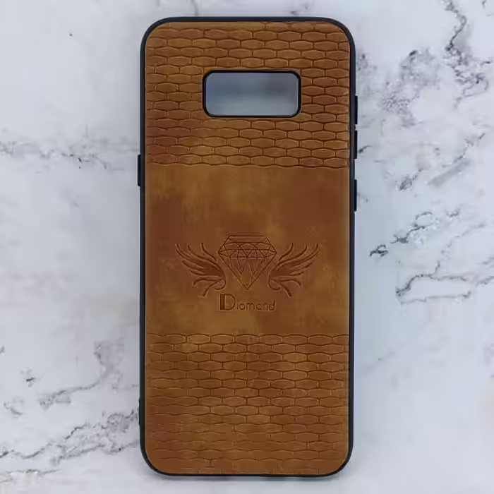 کاور چرمی طرح دیاموند مناسب برای گوشی موبایل سامسونگ Galaxy S8Plus - قهوه ای