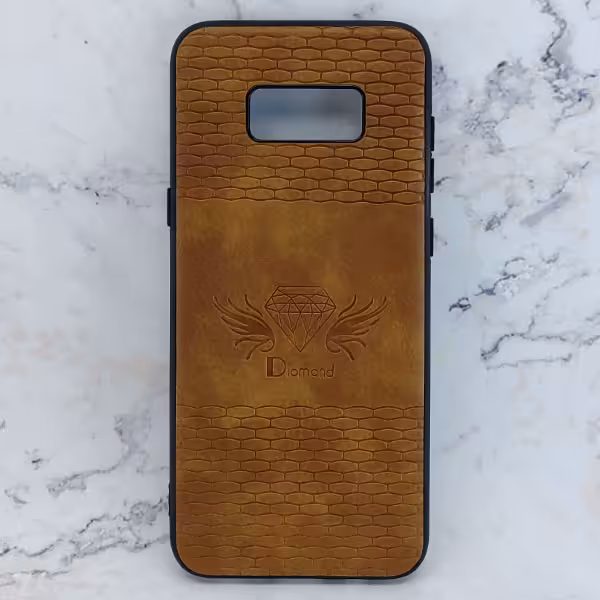 کاور چرمی طرح دیاموند مناسب برای گوشی موبایل سامسونگ Galaxy S8Plus - قهوه ای