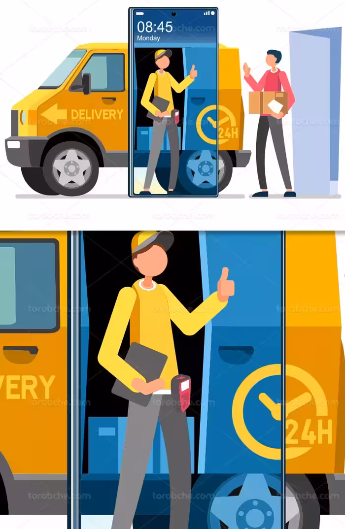 وکتور دلیوری | گرافیک با طعم تربچه