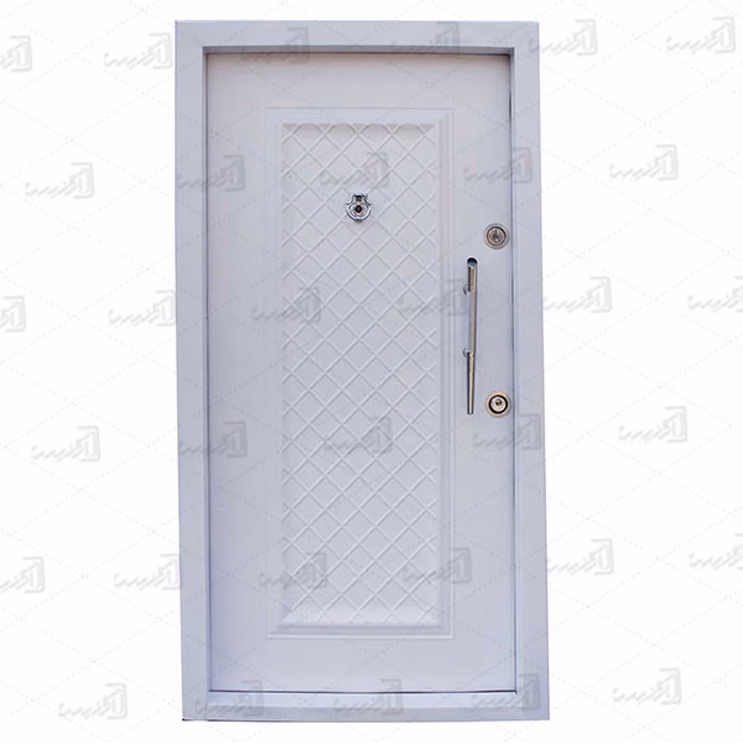 درب ضد سرقت تک قاب لوزی رویه فلز