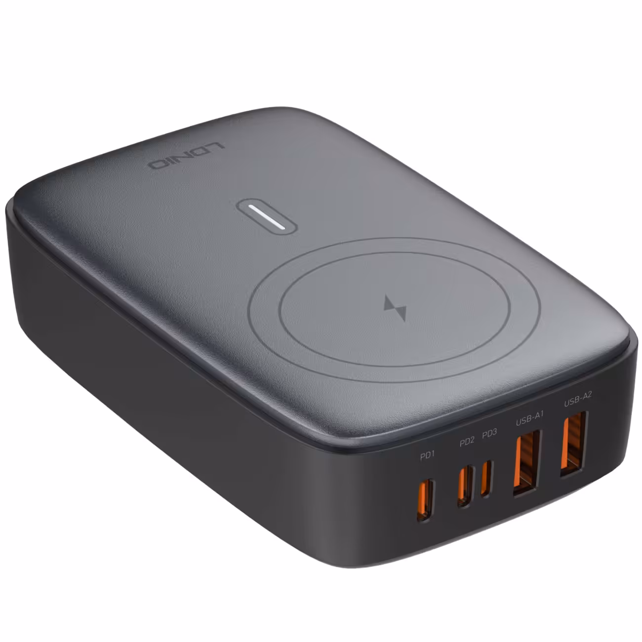 شارژر وایرلس رومیزی 5 پورت 140 وات الدنیو Q4010