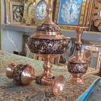 ست گلدان شکلات خوری حکاکی روی مس