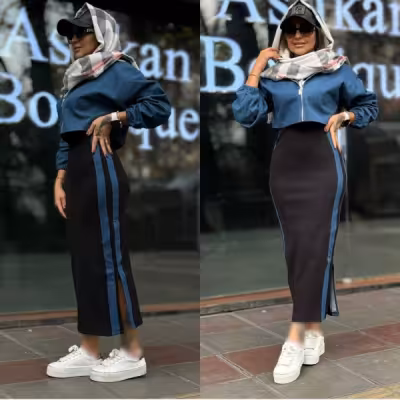 سارافن و‌کت جین زنانه