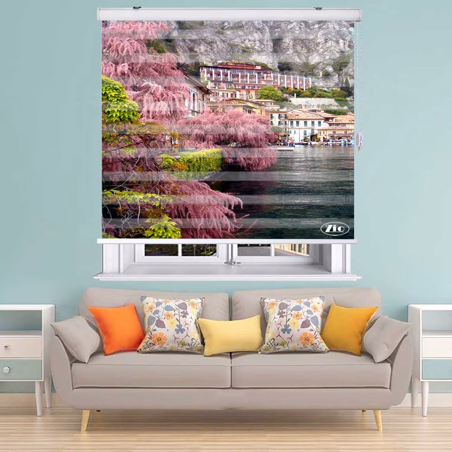 پرده زبرا زیو مدل L5005 سایز 150x150 سانتی متر -