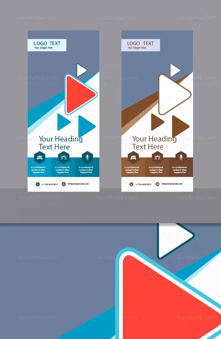 وکتور طرح استند کسب و کار | گرافیک با طعم تربچه