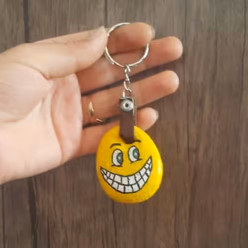 جاکلیدی سنگی همراه چرم