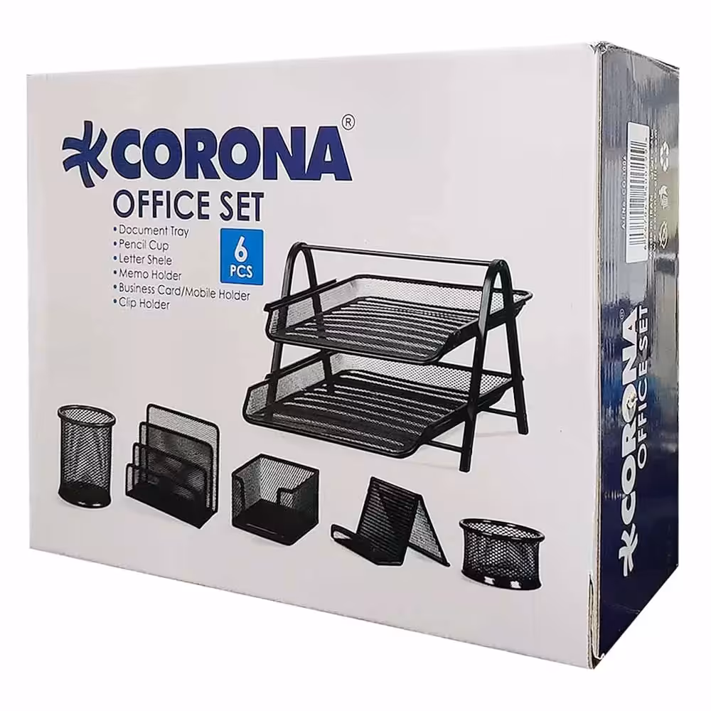 خرید ست رومیزی فلزی 6 تکه کرونا (CORONA) کد 1006