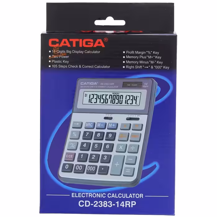 ماشین حساب رومیزی کاتیگا مدل CD-2383-14RP