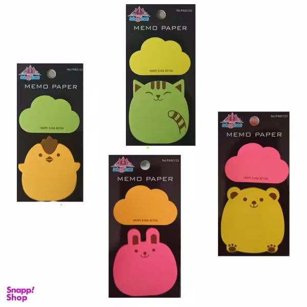 کاغذ یادداشت چسب دار اسکول فنس مدل Animals مجموعه 8 عددی