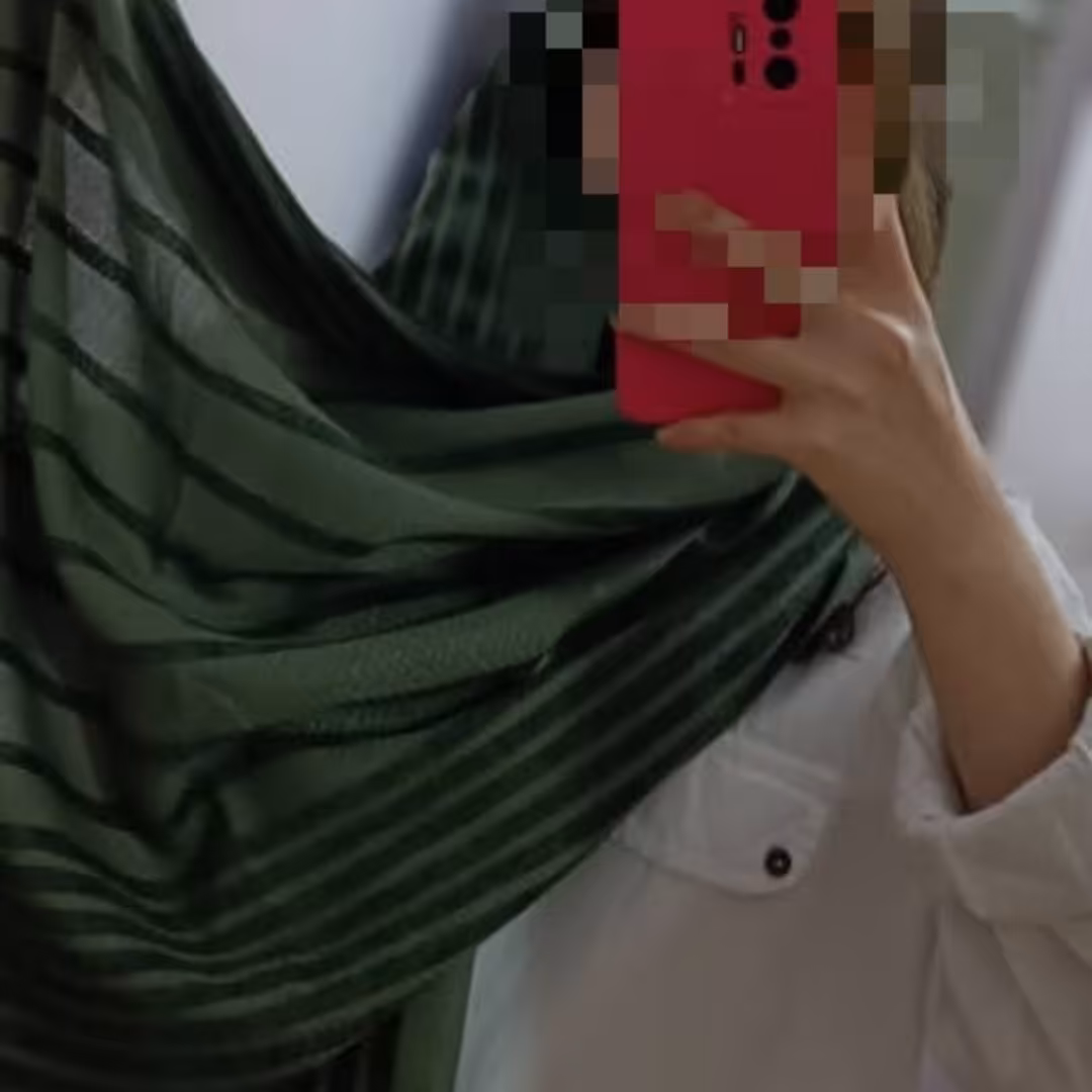 شال نخی مخمل سبز