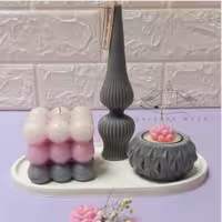 ست شمع و جاشمعی دکوری