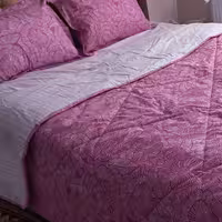 سرویس لحاف روتختی دونفره دورو 180(+یک هدیه)چهارتیکه،پنبه دوزی پنبه ای بروجرد رنگ ارغوانی