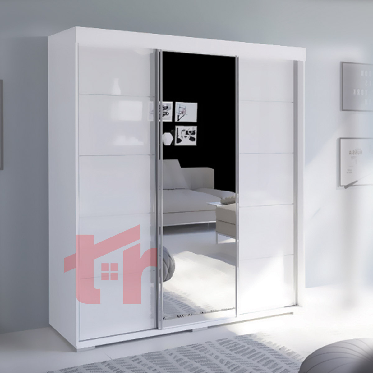 مکانیزم درب ریلی کمد تاپ لاین توکار RM دو و سه درب فانتونی K323-K324