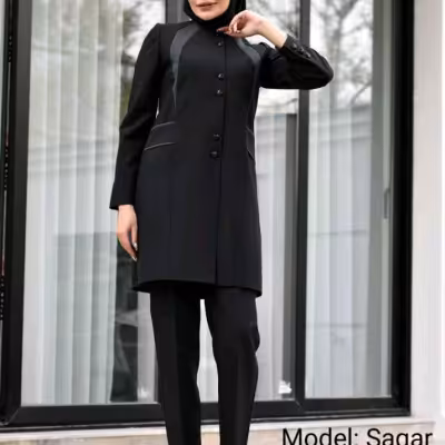 مانتو شلوار زنانه فاستونی مدل اداری ساغر