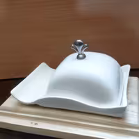 ظرف کره خوری سرامیکی لعاب سفید درجه 1