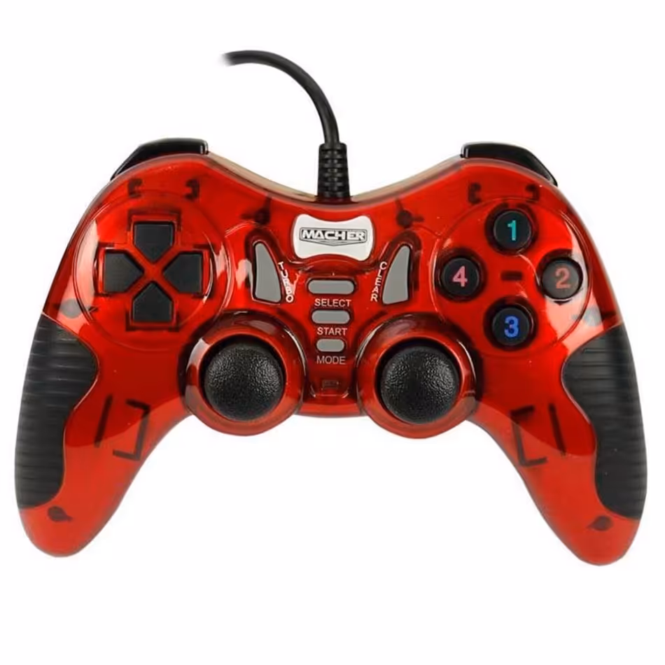 دسته بازی تک شوک دار سیمی Macher MR-60-قرمز