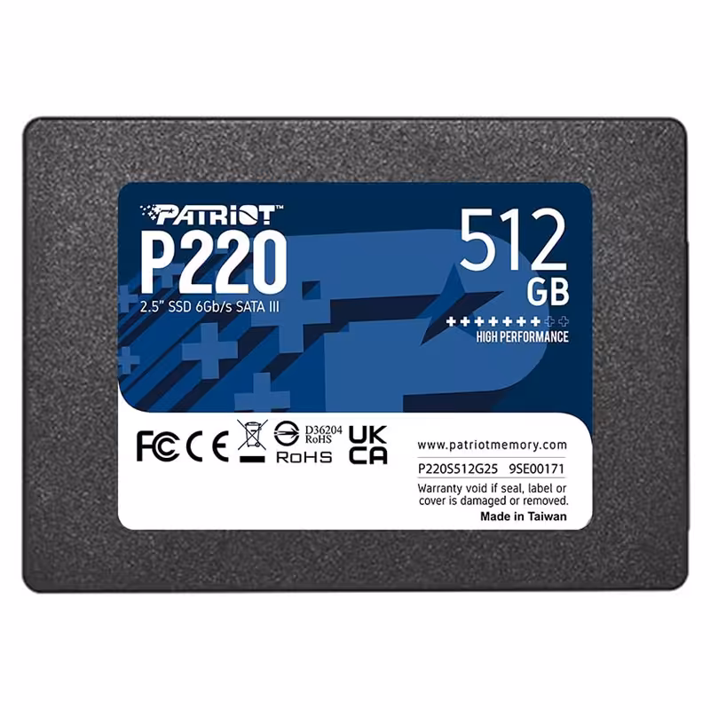 مشخصات، قیمت و خرید حافظه اس اس دی PATRIOT مدل P220 SATA III 512GB