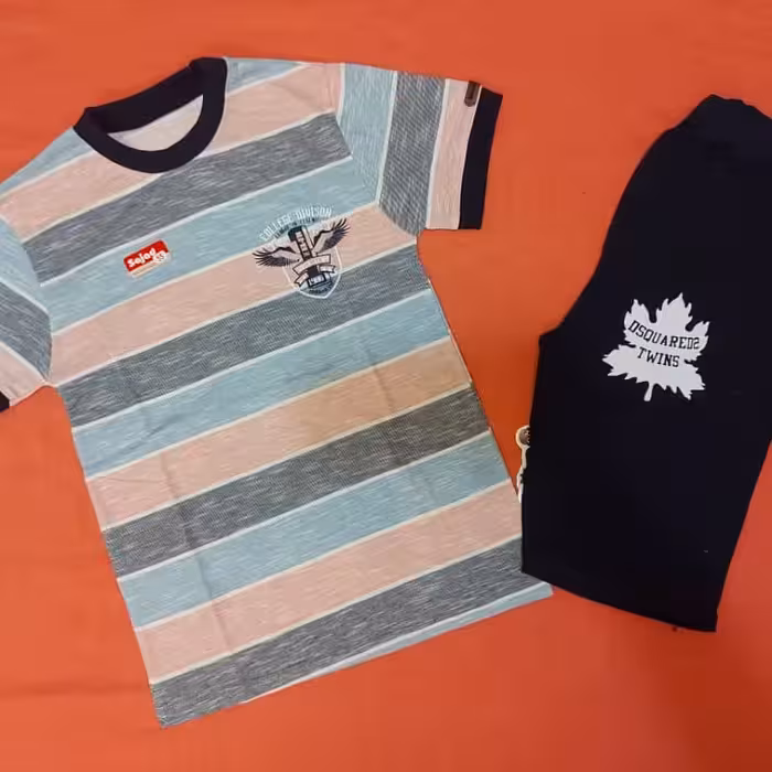 تیشرت شلوارک پسرانه سایز 50.55 60