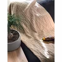 شال مبل مدل بافت رنگ کرم چرک سایز 170