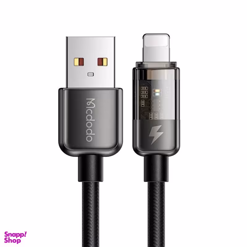 کابل تبدیل USB به لایتنینگ مک دودو مدل Auto Power Off Transparent طول 1.2 متر