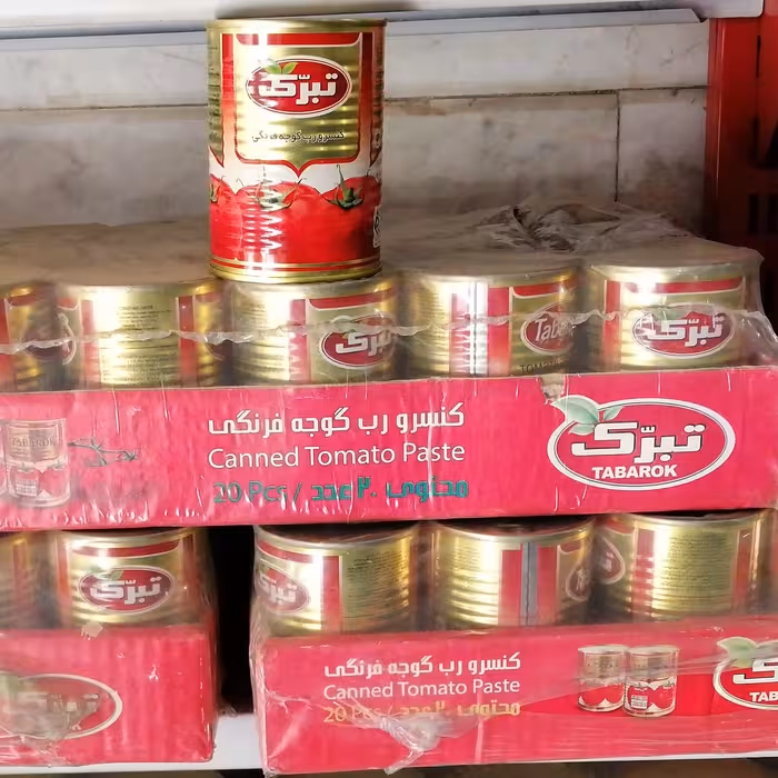 کنسرو رب گوجه فرنگی تبرک، 400 گرمی، باکس 20 عددی