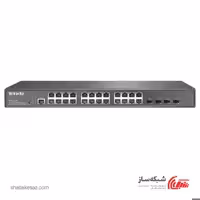 قیمت و خرید سوییچ تندا Tenda TEG3224P رکمونت گیگابیت 24 پورت POE وب اسمارت با 4 پورت SFP با ظرفیت 370W - شبکه ساز