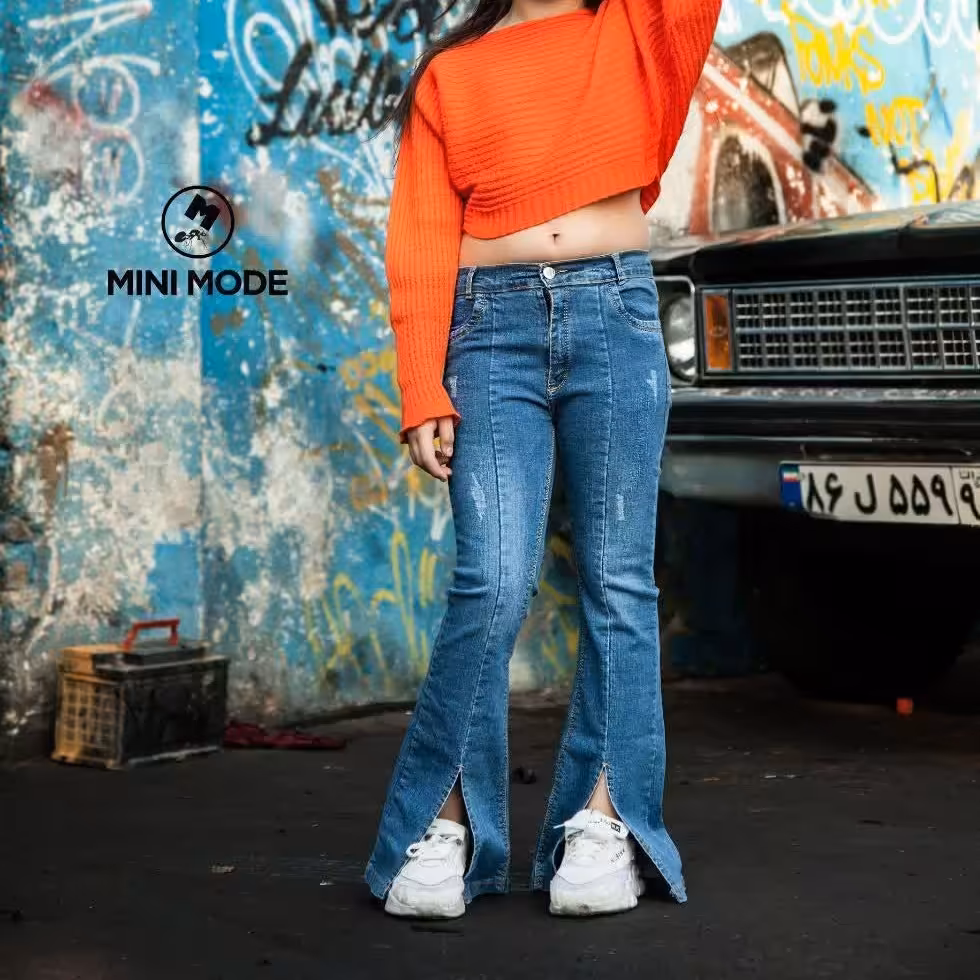 شلوار بوت کات دخترانه سایز 65 تا 90