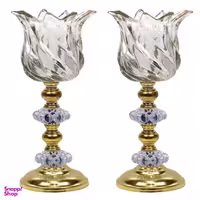 جاشمعی مدل لاله پیچی کد 7747175 بسته 2 عددی