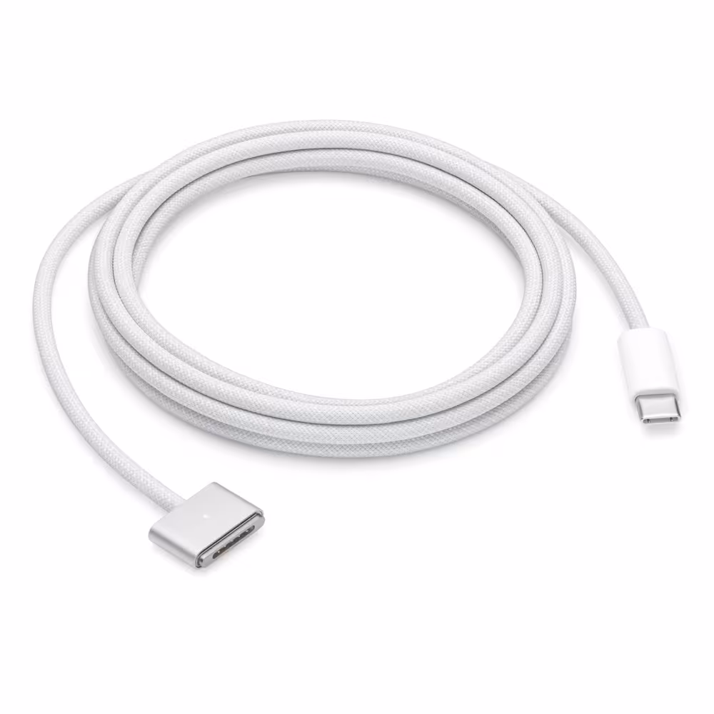 کابل اورجینال اپل تبدیل USB-C به MagSafe 3 طول 2.0 متری نقره ای - Hiapple.ir