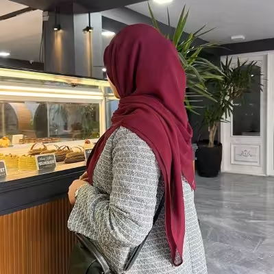 روسری ژرژت ساده دور دوخت اعلا
