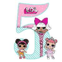استند رومیزی تولد مدل عدد 5 طرح ال او ال کد 875