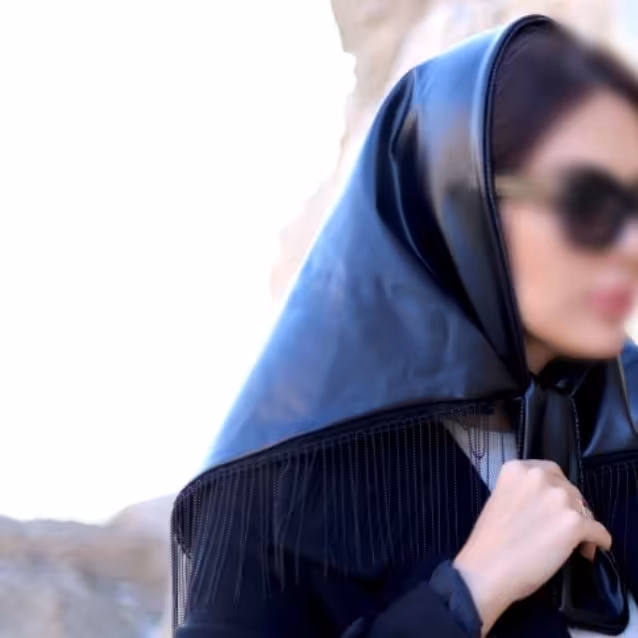 روسری چرمی سه گوش(استایلی شیک در یلدا داشته باش)😉😍😎