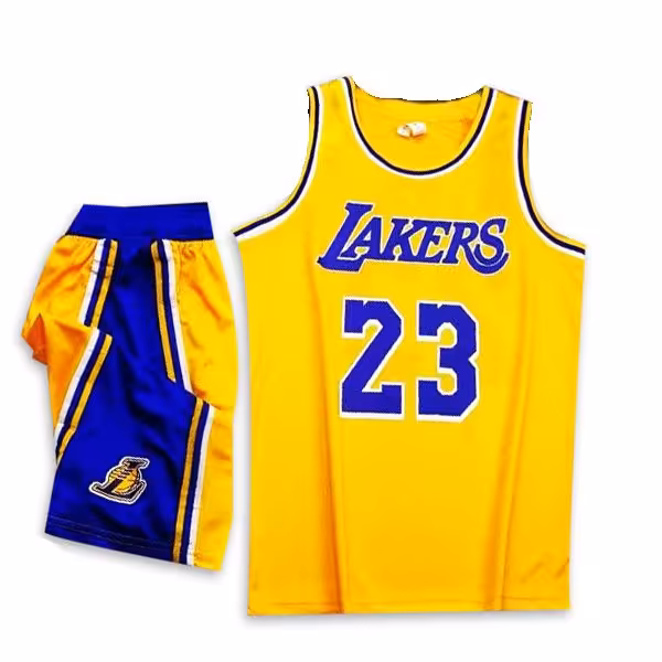 پیراهن و شورت بسکتبالی لس آنجلس لیکرز زرد شماره 23