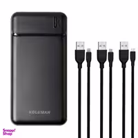 پاوربانک کلومن مدل KP-017 ظرفیت 20000 میلی آمپر ساعت به همراه کابل MICROUSB / USB-C/ لایتنینگ