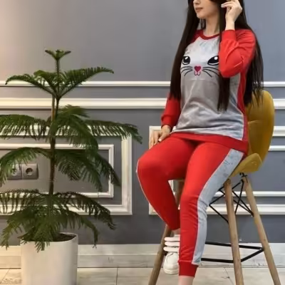 بلوز و شلوار پنبه لاکراه مدل ملوسک - کد 1718