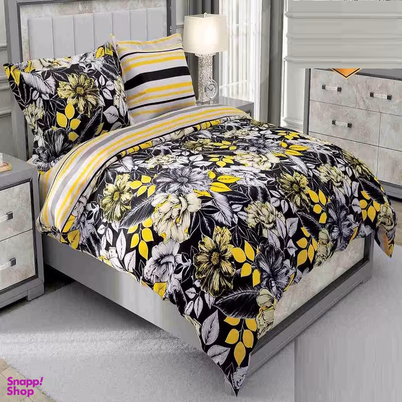 سرویس روتختی طرح ساتین پنبه پلاس کد 85 دو نفره شش تکه