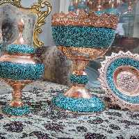 ست ظروف پذیرایی فیروزه کوبی 