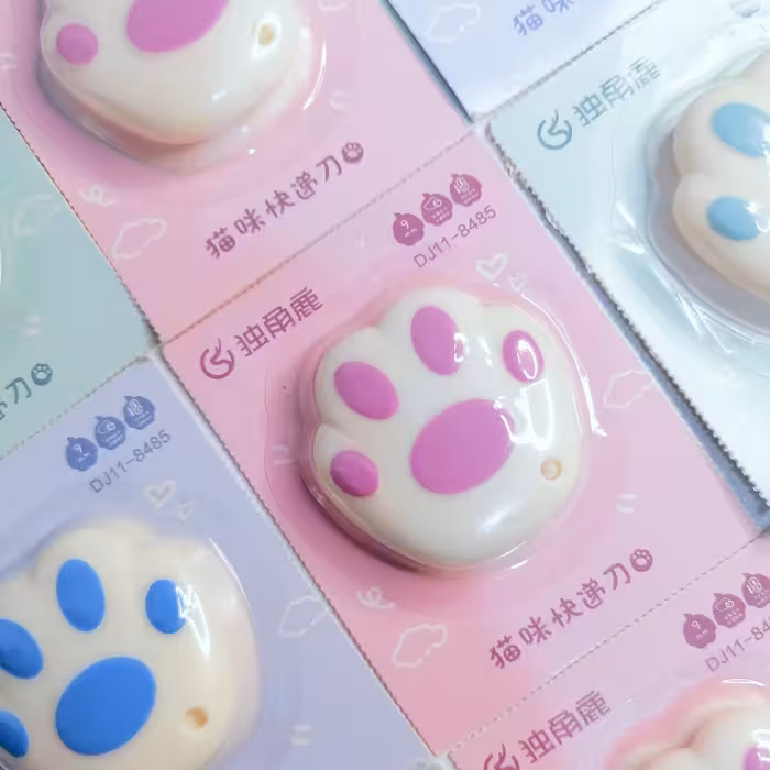 کاتر پنجه گربه تیغ تیز کیوت فانتزی وارداتی سه رنگ بندی 