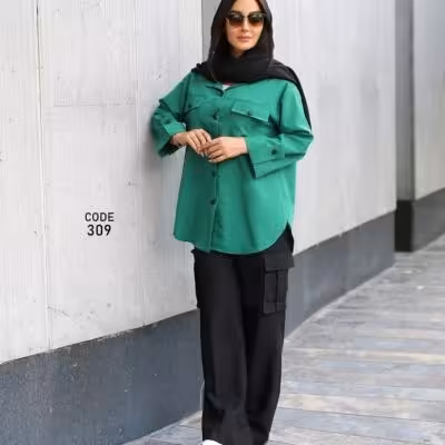 ست مانتو شلوار کارگودخترانه تترون