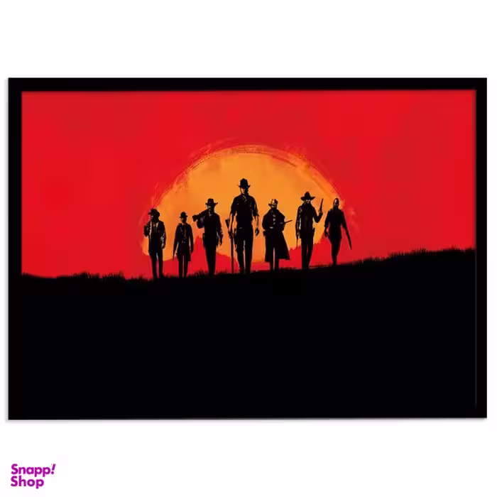 تابلو نوری بکلیت طرح بازی گیم نت Red Dead Redemption مدل چراغدار B-s1433