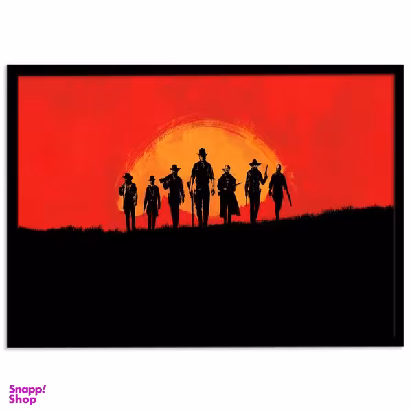 تابلو نوری بکلیت طرح بازی گیم نت Red Dead Redemption مدل چراغدار B-s1433